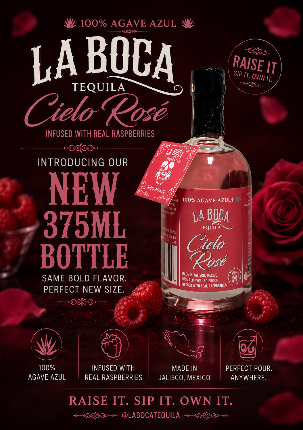 DJ Sky High Baby La Boca Cielo Rose Tequila 375ML