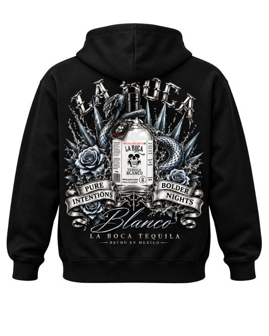 La Boca Blanco “Pure Intentions” Black Graphic Hoodie