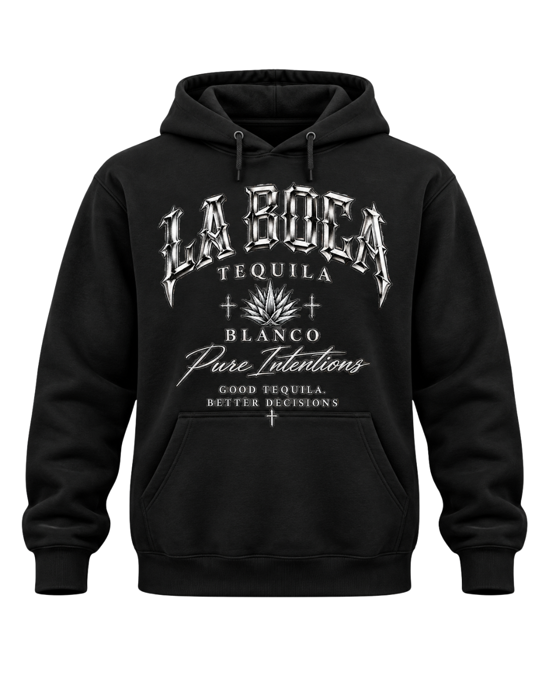 La Boca Blanco “Pure Intentions” Black Graphic Hoodie