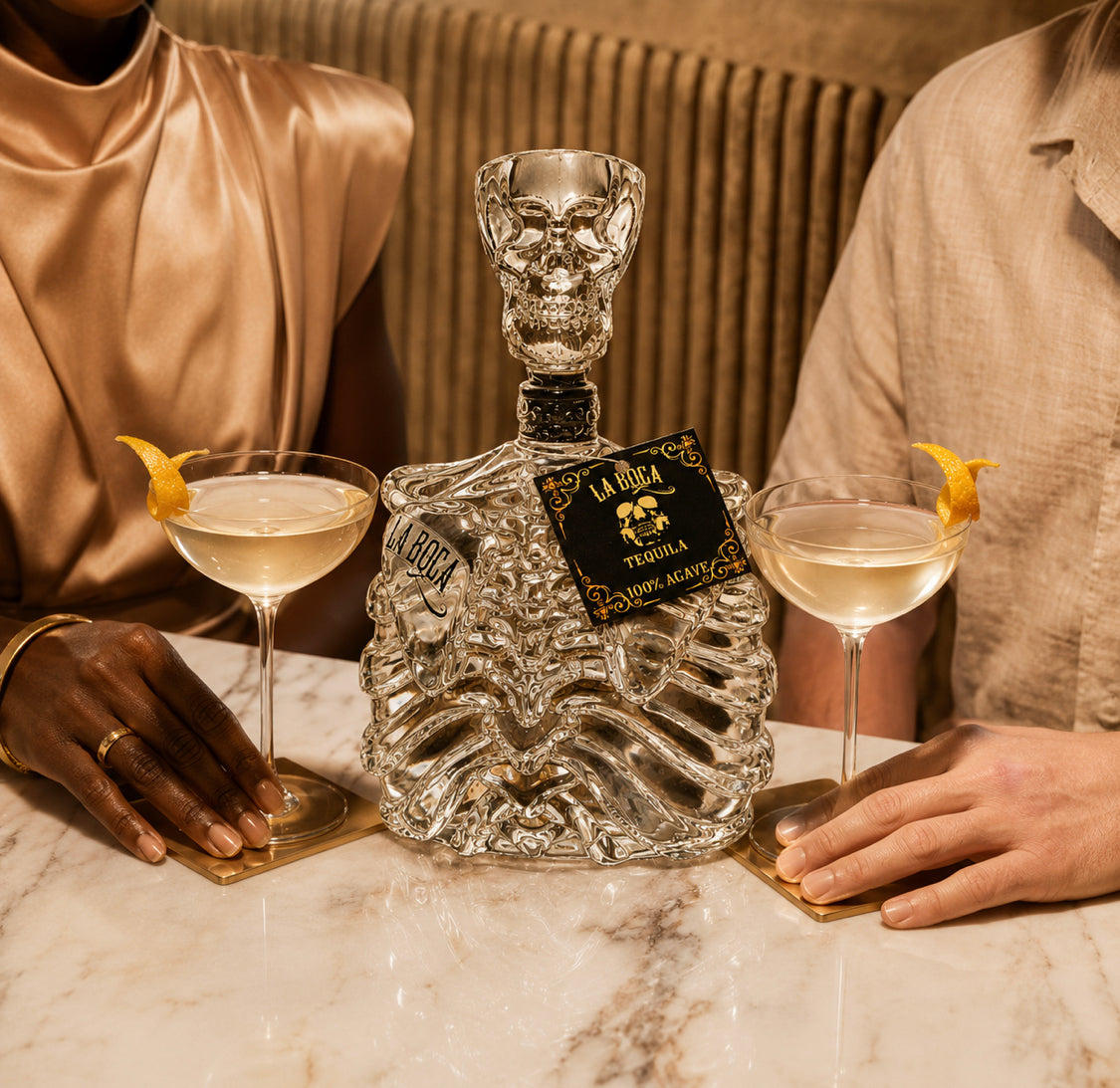 Blanco Shot Top 1L Skeleton Body Limited Edition La Boca Tequila