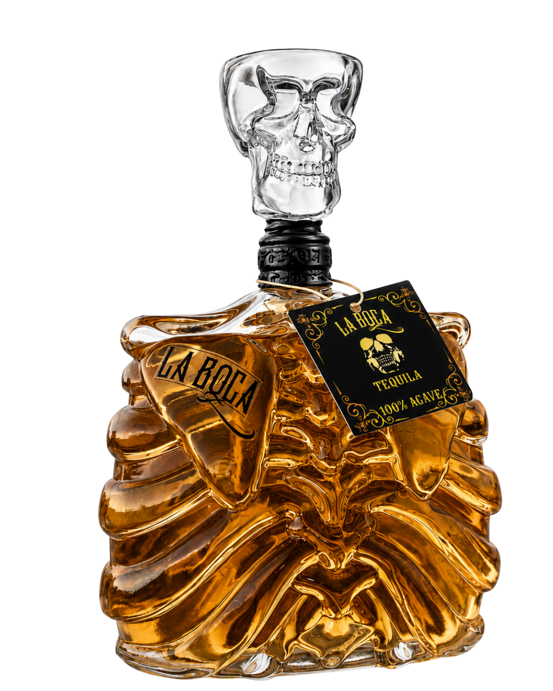 La Boca Añejo Shot Top Skeleton Body Limited Edition Tequila bottle