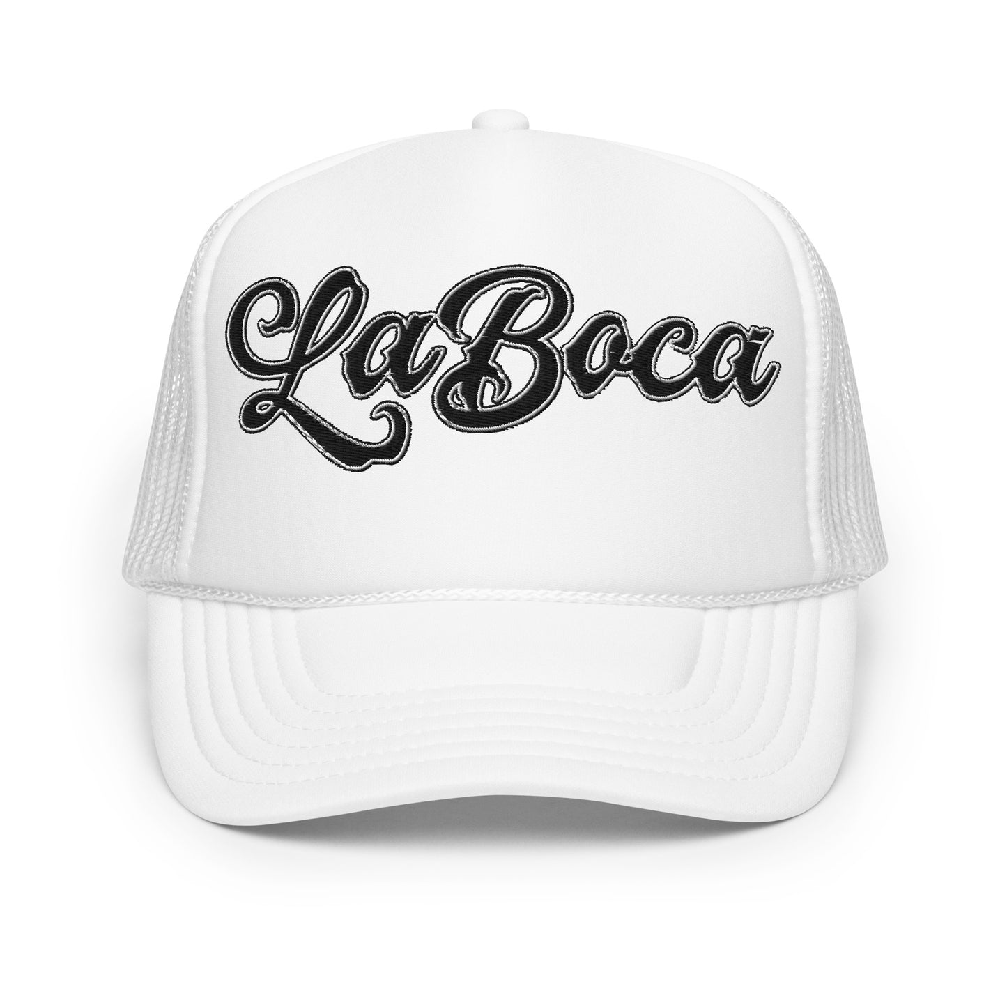 La Boca Logo white Foam trucker hat